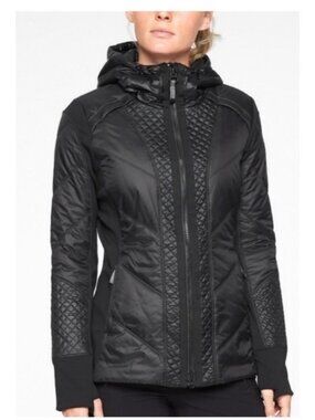 Athleta Rock Ridge Primaloft Jacket Women’s Small Full Zip Puffer Coat OlivGreen